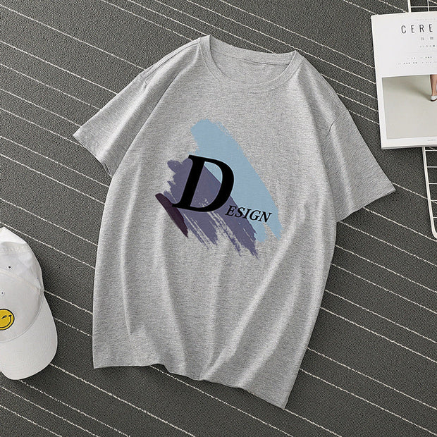 Loose round neck ins casual short-sleeved T-shirt