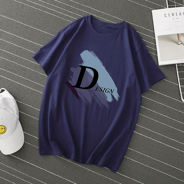 Loose round neck ins casual short-sleeved T-shirt