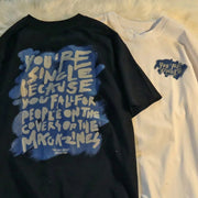 Vintage ins fashion brand loose short-sleeved t-shirt