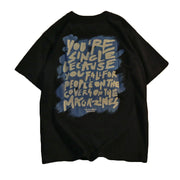 Vintage ins fashion brand loose short-sleeved t-shirt