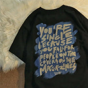 Vintage ins fashion brand loose short-sleeved t-shirt