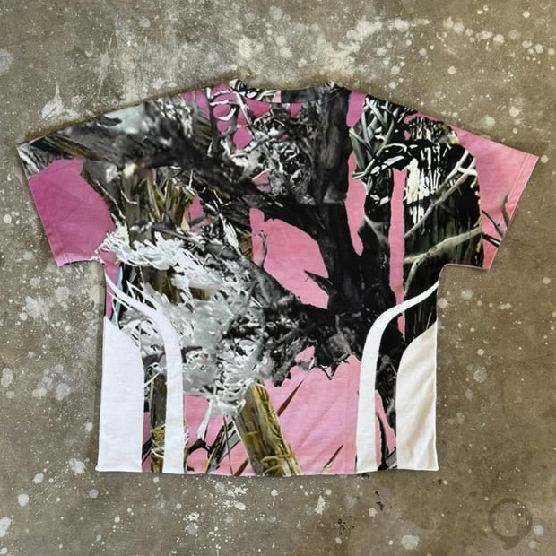 Camouflage Life Print Short Sleeve T-Shirt