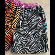 Contrast Stripe Vintage Street Cotton Shorts