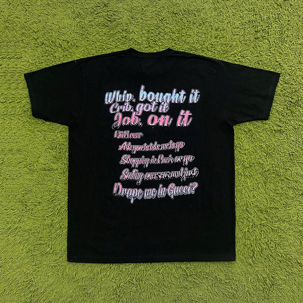 European and American pattern fashion street short-sleeved T-shirt