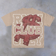 Chic casual street style print T-shirt