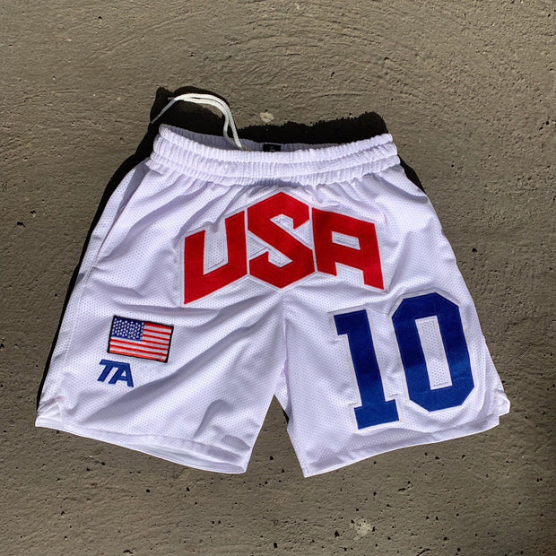 Fashionable and personalized sports style solid color shorts