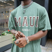 MAUI Graphic Print Short Sleeve T-Shirt