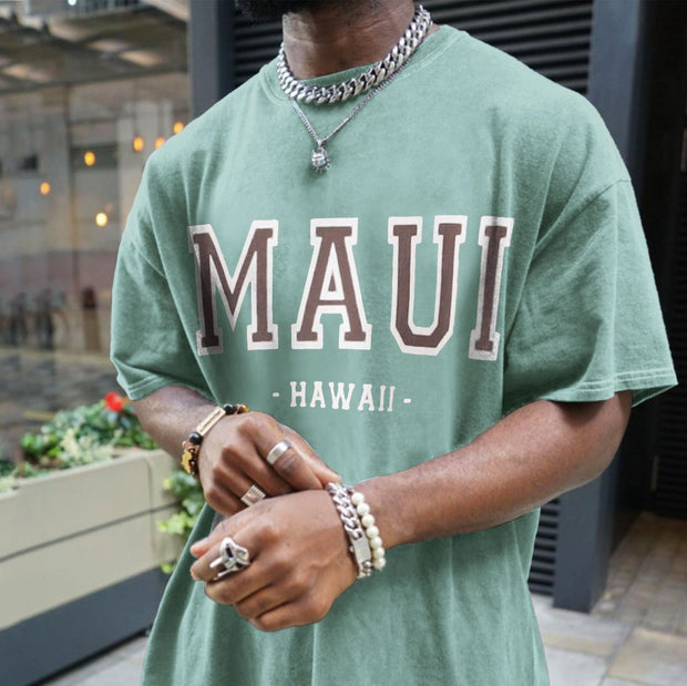 MAUI Graphic Print Short Sleeve T-Shirt