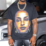 Basic Sade Adu Print Short Sleeve T-Shirt