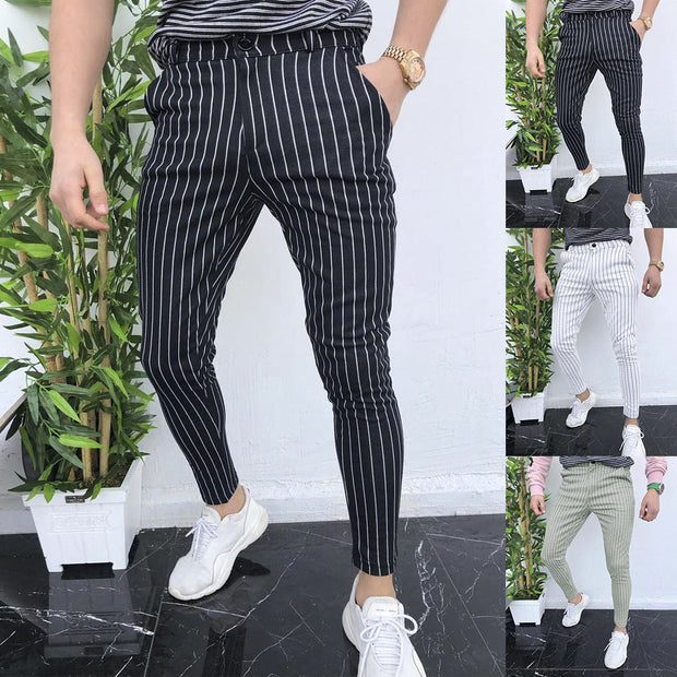 New striped men's casual pants