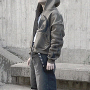 Bright Starry Sky Casual Street Zip Hoodie