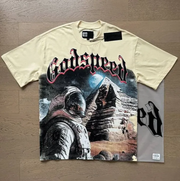 Street Astronaut Print Short Sleeve T-Shirt