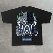 Timberwolves basketball star print T-shirt