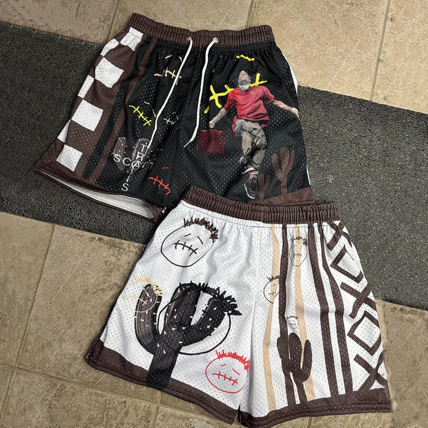 Casual Street Rap Mesh Shorts