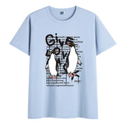 Cotton round neck print trendy short-sleeved T-shirt