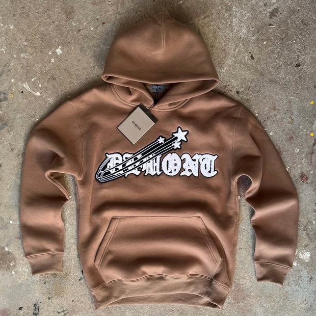 Stylish Retro Guitar Print Hoodie