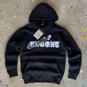 Stylish Retro Guitar Print Hoodie