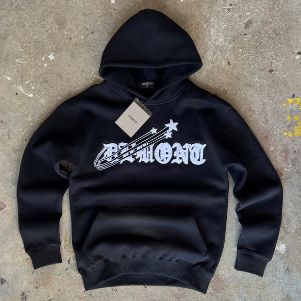 Stylish Retro Guitar Print Hoodie