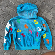 Stylish personalized printed zipper hoodie