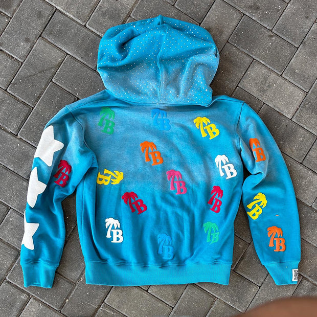 Stylish personalized printed zipper hoodie