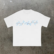 Sakura Dove Print Short Sleeve T-Shirt