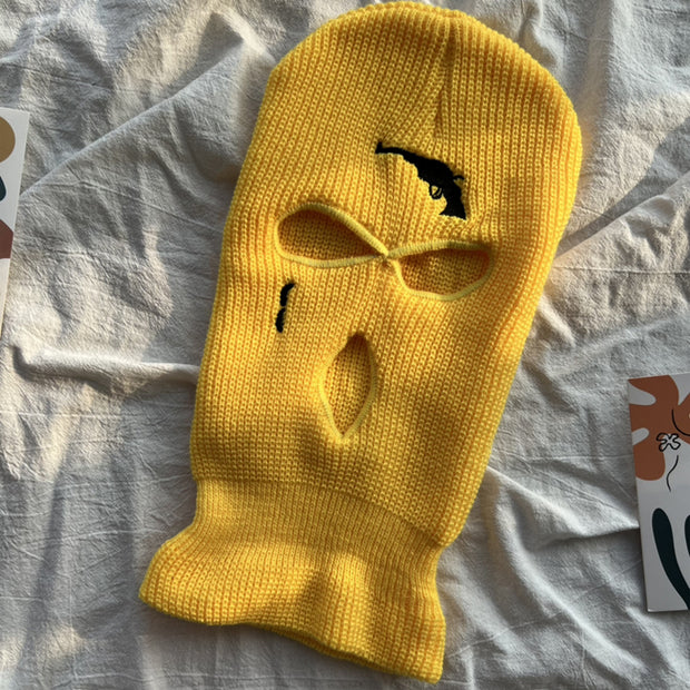 Funny CS Embroidered Knit Hat Headgear