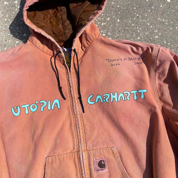 Passionate Duality Hand-Painted Work Jacket