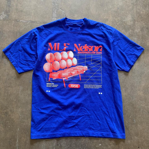 Casual Short Sleeve Loose Round Neck T-Shirt