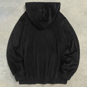 Contrast Statement Gold Velvet Mask Hoodie