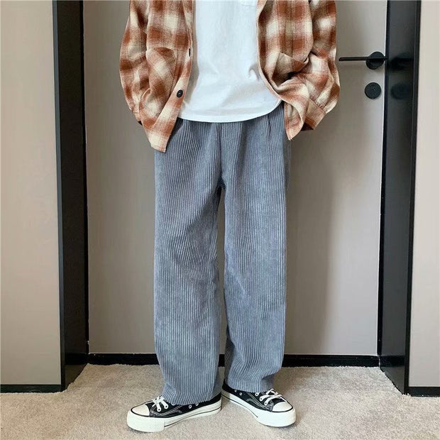 Loose casual straight wide-leg trousers