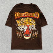 Cheetah Graphic Print Short Sleeve T-Shirt