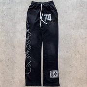 Flame Casual Street Vintage Sweat Pants