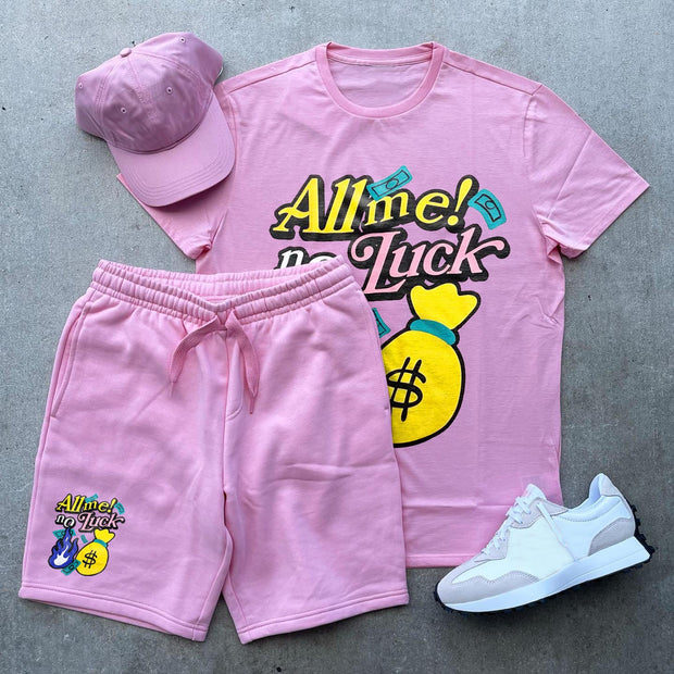 Fashion casual crew neck T-shirt print set