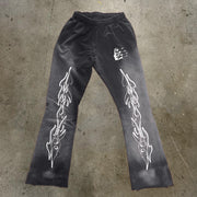 Heartless Print Hoodie Sweatpants Two Piece Set