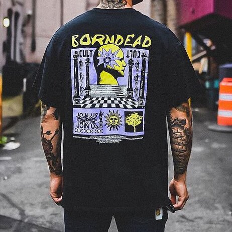 Street style personality casual loose short-sleeved T-shirt