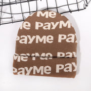 Double-sided lettering knitted hat