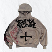 My Chemical Romance Cross Print Long Sleeve Hoodies