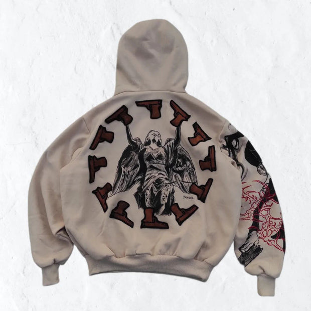 My Chemical Romance Cross Print Long Sleeve Hoodies