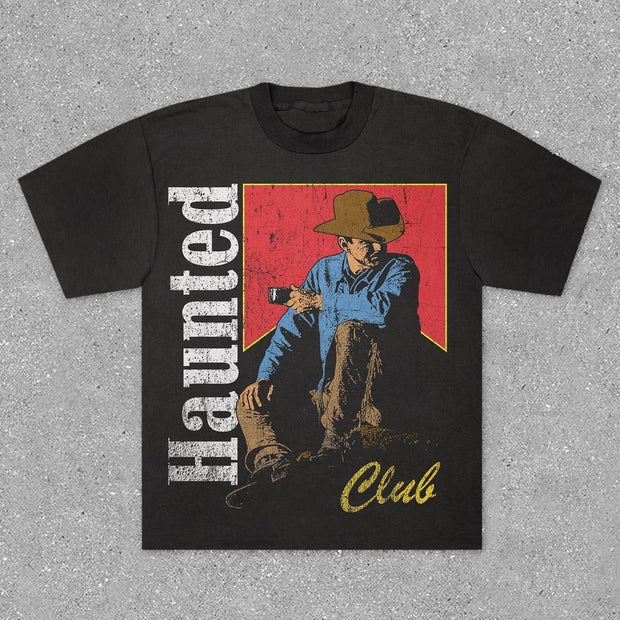 Fashion personality casual print T-shirt