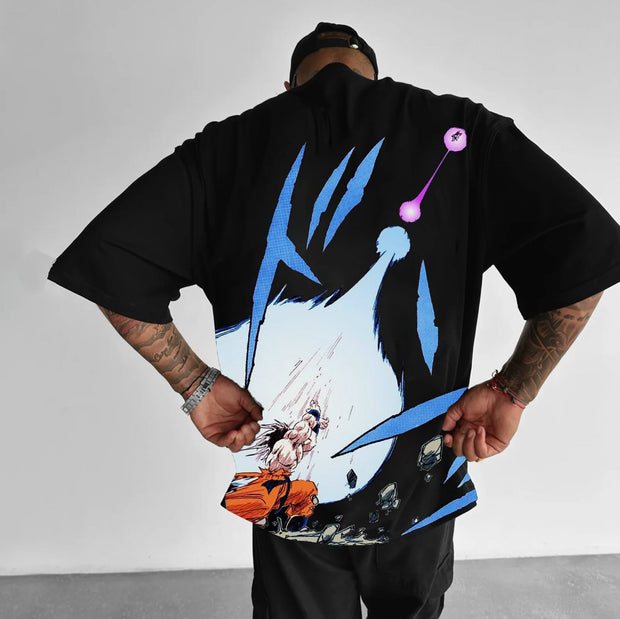 Anime Dragon Ball Kame Hame Ha printed T-shirt