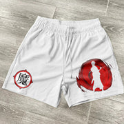 Retro trendy hip-hop meets mesh shorts
