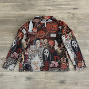 Halloween Print Long Sleeve Zipped Jacket