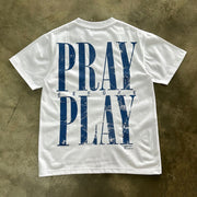 God Pray Play Print Short Sleeve T-Shirt