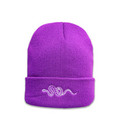 Personality all-match embroidery snake knit hat men