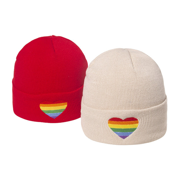 Warm knitted hat gradient love fashion woolen hat