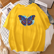 Butterfly print couple T-shirt