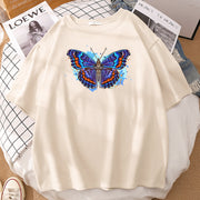 Butterfly print couple T-shirt
