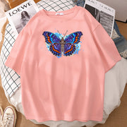 Butterfly print couple T-shirt