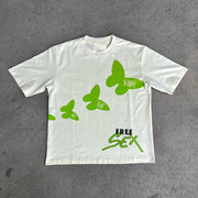 Personality Free Your Mind Print Short Sleeve T-Shirt