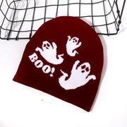 Ghost pattern knitted hat